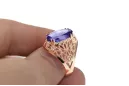 Alexandrite Original Vintage 14K Rose Gold Ring Vintage style vrc074r